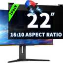 22 Inch Magnetic Hanging Computer Privacy Screen for 16:10 Widescreen Monitor, Removable Privacy Screen Anti Glare Blue Light Computer Screen Privacy Shield, Anti-Scratch 22 in Protector Film