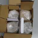 Aoriher 4 Pcs Crystal Glass Candy Jar Set with Lids Home Decorative Storage Jars for Apothecary, Bathroom, Kitchen, and Pantry, Ideal for Cotton Swabs and Jewelry(Medium,Clear)