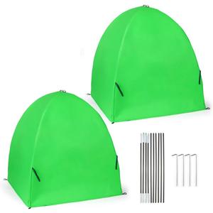 Frost Covers for Plants, 2-Pack Durable Plant Covers Freeze Protection, Reusable Tree Cover for Winter, Plant Tents Grow Bag Outdoor (Green-felt)