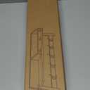 Exper City Coat Rack Wall Mount with Shelf, 17IN Wooden Coat Hanger Hooks Wall Mount with 5 Metal Hooks, Hanging Shelf with Hooks, Retro Walnut