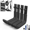 4 Pack Garage Storage Hooks, Ladder Hangers, Steel Wall Mount Hooks, Utility Hooks for Hanging Heavy Duty Shed Tools, Ropes, Garden Hoses, Shovel, Bulk Items, etc.88lbs, 4Inch (Black)