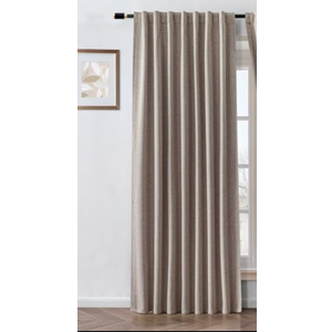 Zyvola 100% Blackout Curtains 90 inch Length 1 Panels Faux Linen Long Drapes for Bedroom Living Room Black Out Room Darkening Curtain Thermal Insulated Back Tab Rod Pocket(W52 x L90, Beige)