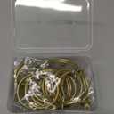 Hotop 30 Pcs Metal Drapery Curtain Rings 0.98/1.26/1.65 inch Interior Diameter and 30 Pcs Hanging Curtain Drapery Pin Hooks for Window Door Shower(Champagne Gold,42mm)