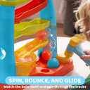 lalalark Ball Drop Toy for Toddlers, Track Stacking Learning Pound a Ball with Hammer, Early Developmental Montessori Toy, Birthday Gift for Boys & Girls Age 18M+ 2 3 Year Old Baby Kids