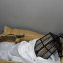 PARTPHONER Black Roman Outdoor Lamp Post, Triple Head Aluminum Street Light Post for Outside, Waterproof Pole Lighting Fixture with Water Glass for Backyard Garden Patio Driveway