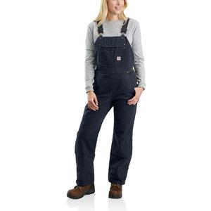 Carhartt Women's Relaxed Fit Washed Duck Insulated Bib Overall (Medium Tall, Navy)