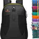 sinotron 22L Lightweight Packable Hiking Backpack, Small Hiking Backpack Day Pack for Women Men Travel Camping Vacation (Black)