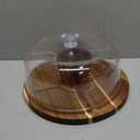 Acacia Wood Cake Stand with Lid | 12 Inch Wooden Cake Stand with Acrylic Dome & 2-in-1 Design | Multi-Purpose Dessert Server and Charcuterie Board for Home Bakers, Weddings, Party Table Display