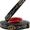 Flexible Wall Trim, Peel and Stick Self-Adhesive Design, Crown Molding for Cabinet Mirror Frame Wall Edge Home Decor, 16.4ft x 1.4inch (Black+Gold)