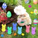 12 PCS Easter Yard Signs Corrugated yard Outdoor Decorations Bunny Easter Eggs Yard Stakes for Easter Party Decorations Supplies Prop Spring Decor