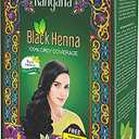 Kangana Black Henna for 100% Grey Coverage - Natural Hair Dye/Color | 6 Pouches - Total 60g (2.11 Oz)