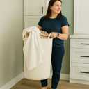 PUTSKA Laundry Basket Hamper  Blanket Basket for organizing, Dcor and Toys, Clothes Hamper  Perfect for Baby and Kids Room, Nursery, Bedroom, Bathroom, Living Room  XL, Cream (Extra Large)