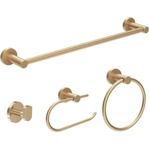 Symmons, 35AC4BUNDLEBBZ, Dia Bathroom Hardware Set - Includes Towel Bar, Robe Hook, Towel Ring, and Toilet Paper Holder, Brushed Bronze
