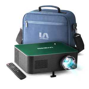 X1 Native 1080P Wireless Projector w/ Carry Case, Portable, Keystone Correction, Mounted & Dual Speaker,Outdoor, Home & Office Projector | Works With Roku/TV Stick/Laptop/Phone/Tablets/Ps5