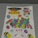 LOKIPA Easter Window Clings Stickers, 6 Sheets Easter Bunny Window Clings Window Stickers Window Decals Easter Decorations for Easter Party Supplies