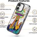 for iPhone 17 Case Cute - Durable Shockproof 6.6 ft Drop Impact Phone Case - Funny UFO Design (6.3") Black