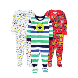 Simple Joys by Carter's Baby-Boys 3-pack Snug Fit Footed Cotton Pajamas 24 months