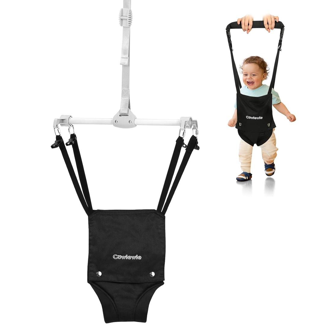 Cowiewie Baby Door Jumper, 2 in 1 Baby Walking Harness, Baby Jumper with Adjustable Height, Ages 6 Months +