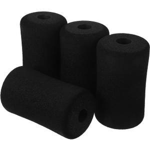 Totority Ab Training Sleeve Foam Roller Pads Replacement for Gym Exercise Equipment 4 Pcs Foam Foot Pads Cushion Covers 5.31 X 2.95 X 2.95 Inch for Leg Extension Machine Comfort and Protection