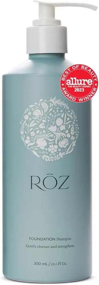RŌZ Foundation Shampoo For All Hair Types & Textures | Hydrating, Balancing & Cleansing For Healthy Hair| Vegan, Color-Safe, Free of Silicone, Paraben, SLS | Strengthens & Nourishes 10.1 oz/300 mL