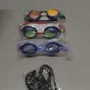 Landhoow 3 Pcs Adult Swimming Goggles for Men Women Anti UV Fog Race Mirrored Goggles with 6 Nose Bridge and 3 Bungee Straps(Colorful)