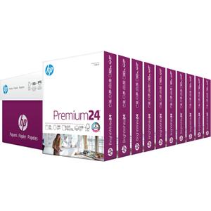HP Papers | 8.5 x 11 Paper | Premium 24 lb | 10 Ream Case - 5000 Sheets | 100 Bright | Made in USA - FSC Certified | 112400C