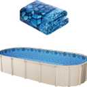 VEVOR 12 x 24 ft Oval Pool Liner, Overlap Style Above Ground Pool Liners, 48-to-54inch Wall Height, Durable Pool Liner, Standard Gauge Vinyl, for Steel Sided Above-Ground Swimming Pools