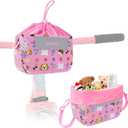 Bike Basket Front Kids,Bicycle Front Basket Handlebar Bag,Cute Kids Bike Baskets Fit Most Children Bicycles Scooters Balance Bikes,Convertible into a Shoulder Bag,Boys and Girls