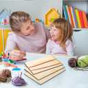 Tosnail 40 Pack 6.5 x 8.66 Inches Beginners Wooden Looms, Notched Weaving Loom for Adults, Darning Beading Boards, Basket Weaving Tools Kit for Crafts Project, Knitting, Sewing, Crochet