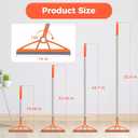 2-in-1 Air Broom, 180 Rotating 54 Inch Adjustable Silicone Rubber Broom Includes 2 Scraping Strips, Sweep and Silicone Tools with Long Handle for Cleaning Bathrooms,Glass,Tiles,Pet Hair