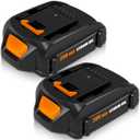 2 Pack Upgraded 3.6Ah WA3525 Battery Replacement for Worx Battery 20V Compatible with Worx 20V Battery WA3520 WA3575 WG151s WG155s WG251s WG255s WG545s WG891 Leaf Blower Tools Batteries(Black)