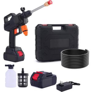 Portable Cordless Pressure Washer with Water Tank - High Pressure Car Washer, 20V Battery Powered, Wireless Mini Pressure Washer for Cars, Home, Patio, and Outdoor Cleaning