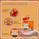 Handmade Emotional Support Dumpster Fire Crochet Gift - Funny Desk Decor with Positive Card for Coworkers, Teachers, Adults, Meme Lovers, Christmas, Halloween, Office Pranks, Knitted Doll Toy (Orange)