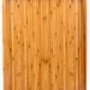 Bamber Large Size Bamboo Serving Tray, Rectangular, 15.5 x 11.8 x 0.8 Inches