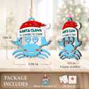 2025 Crab Ornaments for Christmas Tree, Unique Gifts for Friend Neighbor Coworker, Funny Animal Lover Gifts for Men Women, Wood Sea Animal Christmas Ornaments as Crab Decorations