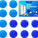 Xcleen Sneaker Deodorizer Balls 12 Pack, Linen and Escape Scent, Odor Eliminator Balls for Closet Car Gym Bag, Long Lasting Small Space Air Freshener With Essential Oil