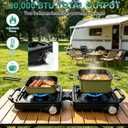2 Burner Camping Stove 24000 BTU, Portable Propane Camp Stove Set, Black
