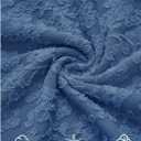 ZESICA Women's Fall Floral Off Shoulder Tops 2025 Mesh Long Sleeve Shirts Asymmetrical Ruched Tee Blouses Trendy Outfits (Blue, S)