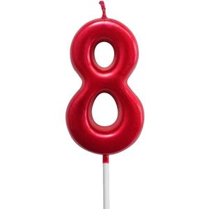 Red Birthday Candles 8 Candle 8th Eight Years Cake Bady Roman Numberal Cool Number Candle No 80 81 82 83 84 85 86 87 88 89