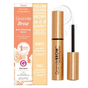 Grande Cosmetics GrandeBROW Brow Enhancing Serum For Fuller, Bolder, Looking Eyebrows - Brow Serum With Vitamins, Peptides, Antioxidants, Amino Acids, Cruelty-Free (0.05 Fl Oz (Pack of 1)