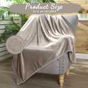 Tinideya 6 Pcs Flannel Fleece Throw Blanket Bulk 50 x 60 Inch Soft Fleece Blanket Warm Throw Blanket Coral Blankets for Couch Sofa Home Wedding Gifts Season (Camel Color)