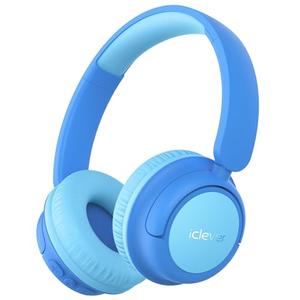 iClever BTH22 Kids Bluetooth Headphones, 60H Play Time, USB C Fast Charging, Bluetooth 5.4, AUX Cord,Safe Volume 74/85 dBA,Toddler Headphones for iPad/Tablet/Travel/School, Blue