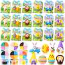 Capoda 18 Sets Easter Craft Kits Gifts for Kids Easter Air Dry Clay Kit Bunny Eggs DIY Modeling Clay with Tutorials Art Crafts for Kids Party Favors Basket Stuffers Classroom Prizes Fun Activities