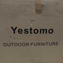 Yestomo 3-in-1 Sun Tanning Chair with Face Holes, Breathable Chaise Lounge Chair Outdoor, 5-Position Recliner, Lay Flat, Folding Side Table, Removable Pillow, Max 330lbs, Beach, Patio, Camping, Blue