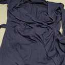 Berydress Women's Classic 3/4 Sleeve V Neck Sheath Casual Party Work Faux Black Wrap Dress Medium