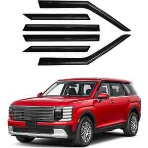 Canvcle Palisade Rain Guards - Window Visors for Hyundai Palisade 2026, Outside-Mount Tape-On Side Window Wind Deflectors for Palisade Accessories, Vent Visors Shades Rainproof 6PCS