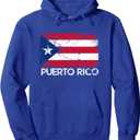 Puerto Rican Flag | Vintage Made In Puerto Rico Gift Pullover Hoodie L