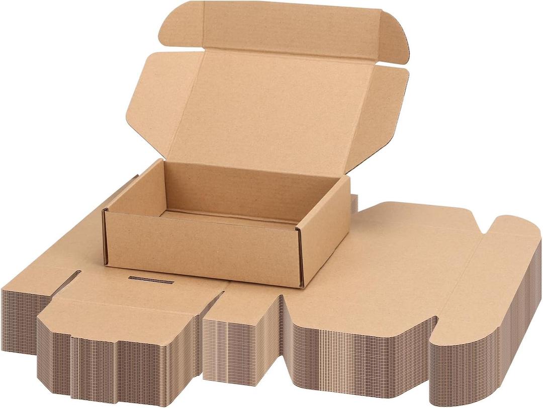 PHAREGE 7x5x2 inch Shipping Boxes Bulk 40 Pack Brown, Tab Lock Tuck Top Mailer Boxes for Packaging Small Business, Small Cardboard Gift Boxes for Wrapping Mailing Present