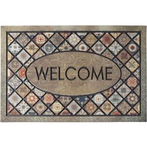 Durable Welcome Door Mats 24x36 Large Front Door Mat Heavy Duty Outdoor Mat for Home Entrance Non-Slip Rubber Outside Door Mat Entryway Floor MatsFlower