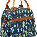 FlowFly Insulated Lunch Cooler Bag - Tote Bag Organizer for Women/Men, Cactus